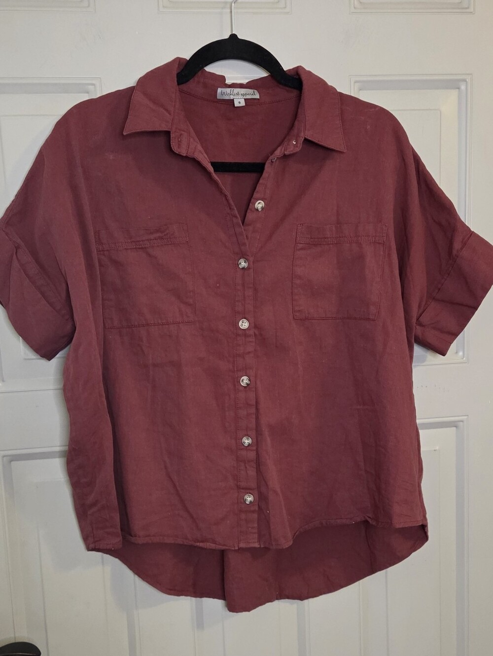 Wishlist Rose Button-Down Short-Sleeve Shirt